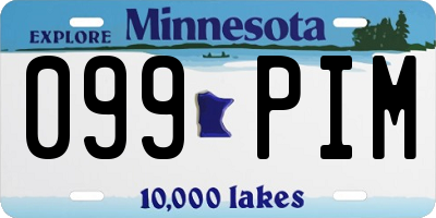 MN license plate 099PIM
