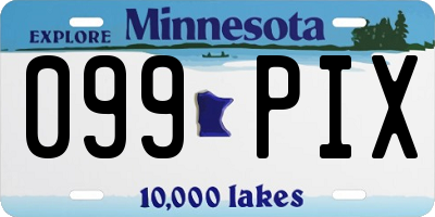 MN license plate 099PIX