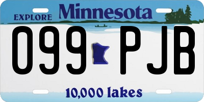 MN license plate 099PJB