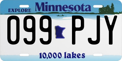 MN license plate 099PJY