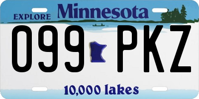 MN license plate 099PKZ