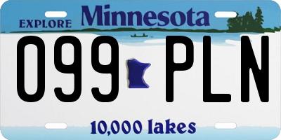 MN license plate 099PLN
