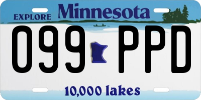 MN license plate 099PPD