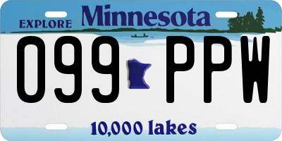 MN license plate 099PPW
