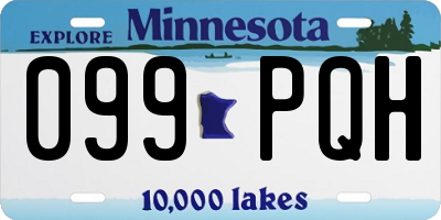 MN license plate 099PQH