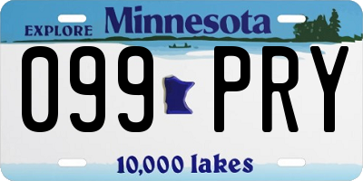 MN license plate 099PRY