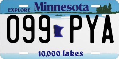 MN license plate 099PYA