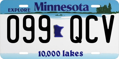 MN license plate 099QCV