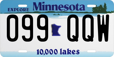 MN license plate 099QQW