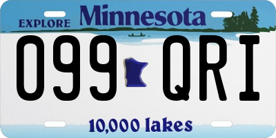 MN license plate 099QRI