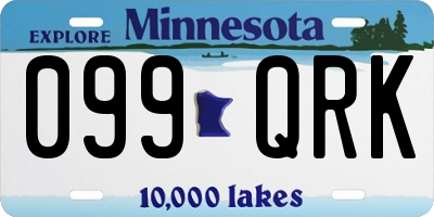 MN license plate 099QRK