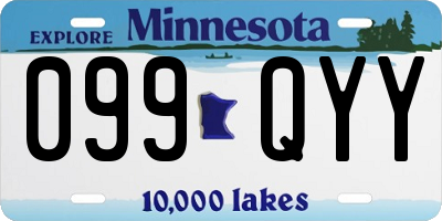 MN license plate 099QYY