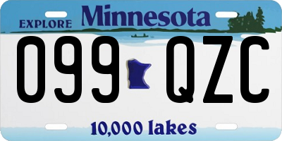 MN license plate 099QZC