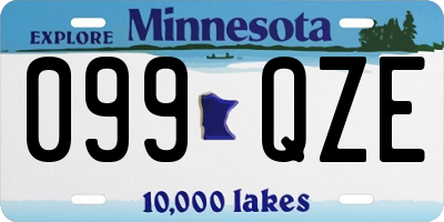 MN license plate 099QZE
