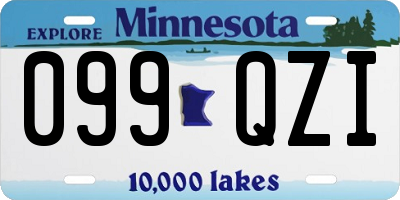 MN license plate 099QZI