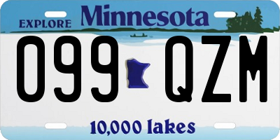 MN license plate 099QZM