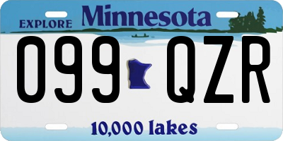 MN license plate 099QZR