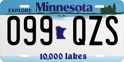 MN license plate 099QZS
