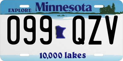 MN license plate 099QZV