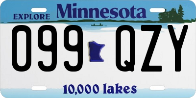 MN license plate 099QZY