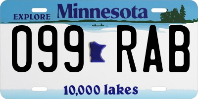 MN license plate 099RAB