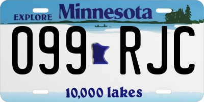 MN license plate 099RJC