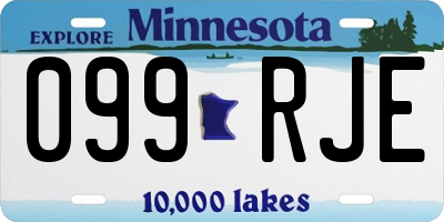 MN license plate 099RJE