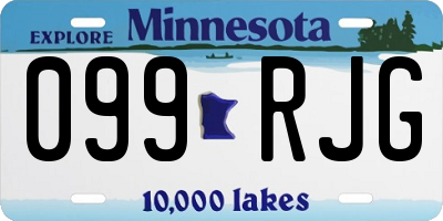 MN license plate 099RJG