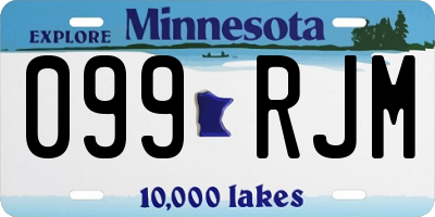 MN license plate 099RJM