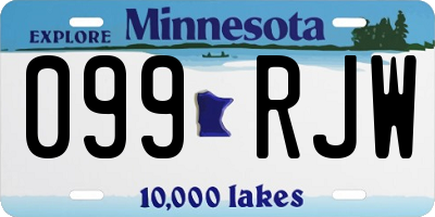 MN license plate 099RJW