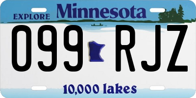 MN license plate 099RJZ