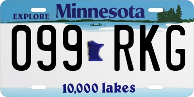 MN license plate 099RKG