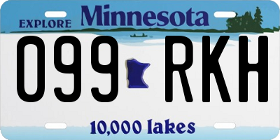 MN license plate 099RKH