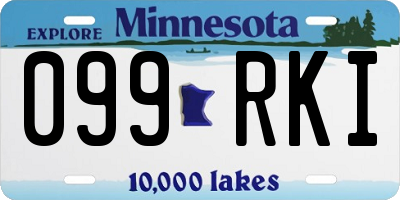 MN license plate 099RKI
