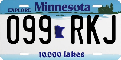 MN license plate 099RKJ