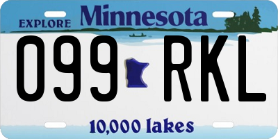 MN license plate 099RKL