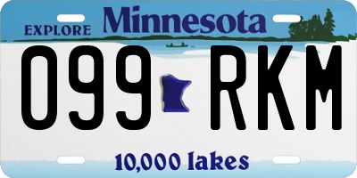 MN license plate 099RKM