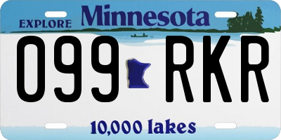MN license plate 099RKR