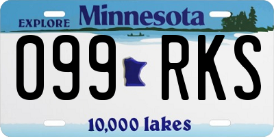 MN license plate 099RKS