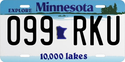 MN license plate 099RKU