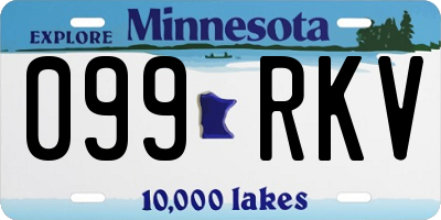 MN license plate 099RKV