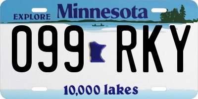 MN license plate 099RKY