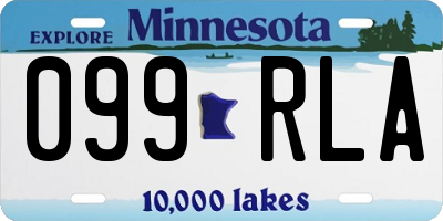 MN license plate 099RLA