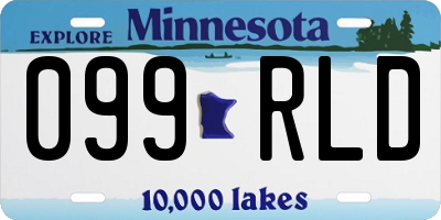 MN license plate 099RLD