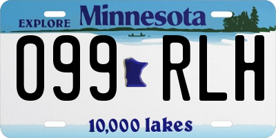 MN license plate 099RLH
