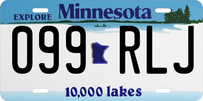 MN license plate 099RLJ
