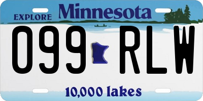 MN license plate 099RLW
