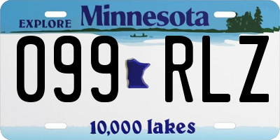MN license plate 099RLZ