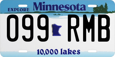MN license plate 099RMB