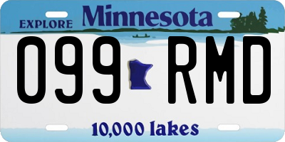 MN license plate 099RMD